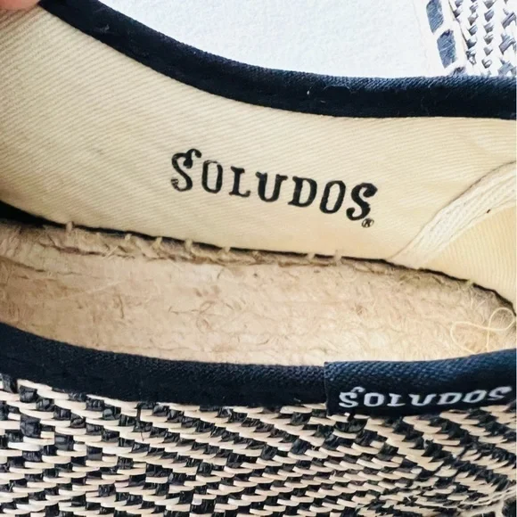 Soludos Lace Up Espadrilles In Black Natural - Flats - Picture 12 of 15